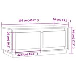 vidaXL Table basse chêne fumé 102x50x44 cm bois d'ingénierie