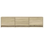 vidaXL Meuble TV avec LED avec LED Chêne Sonoma 165 x 34 x 40 cm