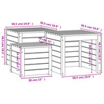 vidaXL Ensemble de boîtes de jardin 3 Pièces blanc bois de pin massif