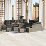vidaXL Ensemble de canapé de jardin 13 Pièces Gris clair et gris foncé