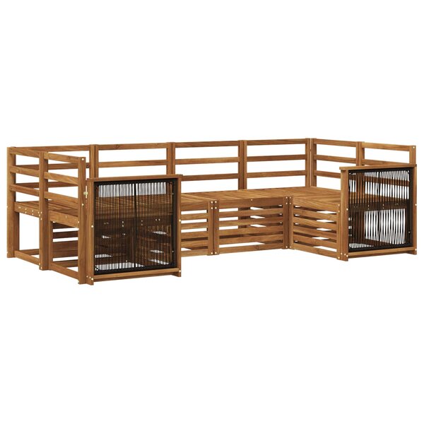 vidaXL Ensemble de canapés d'extérieur 5 pc Naturel