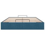 vidaXL Cadre de lit ottoman sans matelas bleu foncé 140x190 cm velours