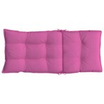 vidaXL Coussins de chaise à dossier haut lot de 4 rose tissu oxford