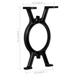 vidaXL Pied de banc 2 Pièces Cadre en O Fonte