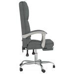 Fauteuil de massage inclinable de bureau informatique étude foncé tissu gris 02_0025388