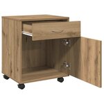 vidaXL Armoire roulante chêne artisanal 45x38x54 cm bois d'ingénierie