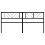vidaXL Tête de lit de remplacement métal noir 193 cm
