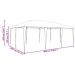 vidaXL Tente de fête Vert  Blanc 600 x 400 x 266 cm Polyester  Acier