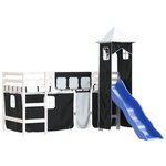 vidaXL Lit mezzanine enfants avec tour sans matelas 90x190 cm