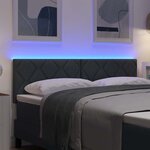 vidaXL Tête de lit avec des lumières à LED Réglable Gris 144 cm tissu
