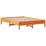 vidaXL Cadre de lit sans matelas cire marron 160x200cm bois pin massif