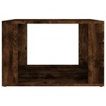 vidaXL Table de chevet Chêne fumé 57x55x36 cm Bois d'ingénierie