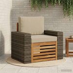 vidaXL Sofa de milieu extérieur Bois d'Acacia Massif Naturel
