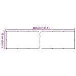 vidaXL Écran d'intimité de balcon crème 400x75 cm PVC