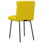 vidaXL Chaises à manger lot de 6 jaune velours