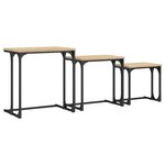 vidaXL Tables basses gigognes 3 Pièces chêne sonoma bois d'ingénierie