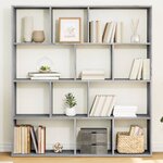 vidaXL Bibliothèque sonoma gris 132x29x141 5 cm bois d'ingénierie