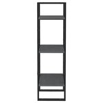 vidaXL Bibliothèque à 3 niveaux Gris 40x30x105 cm Bois de pin massif