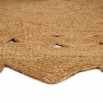 vidaXL Tapis Marron Ø 240 cm Jute