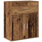 vidaXL Buffet avec tiroir Vieux bois 60 x 31 x 70 cm Bois d'ingénierie