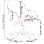 vidaXL Chaise pivotante de bureau Crème Velours