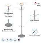 Portemanteau Stily  - 8 patères - Métal/bois