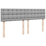 vidaXL Lit ottoman avec matelas gris clair 160x200 cm tissu