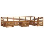 vidaXL Ensemble de canapés d'extérieur 9 pc Naturel