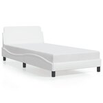 vidaXL Cadre de lit Dover blanc 100x200 cm similicuir