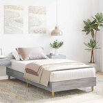 vidaXL Cadre de lit sans matelas sonoma gris 75x190 cm