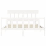 vidaXL Cadre de lit sans matelas blanc 160x200 cm bois de pin massif