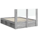 vidaXL Cadre de lit avec rangement et tête de lit Sonoma gris