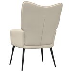 vidaXL Chaise de relaxation Crème Tissu