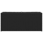 vidaXL Jardinières avec 2 pots 2 Pièces noir 90x20x40 cm résine tressée