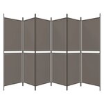 vidaXL Cloison de séparation 6 panneaux Anthracite 300x220 cm Tissu