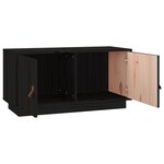 vidaXL Meuble TV Noir 80x34x40 cm Bois de pin massif