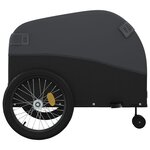 vidaXL Remorque de vélo noir 45 kg fer