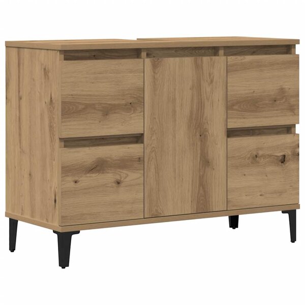 vidaXL Armoire d'évier chêne artisanal 80x33x60 cm bois d'ingénierie