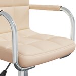 vidaXL Chaise pivotante de salle à manger Crème Tissu