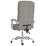 vidaXL Fauteuil de massage inclinable de bureau Taupe Tissu