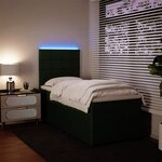 vidaXL Sommier à lattes de lit et matelas Vert foncé 80x200 cm Velours