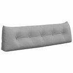 vidaXL Coussin de Dos Gris nuage 160 x 24 x 50 cm tissu