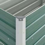 vidaXL Lit surélevé de jardin Acier galvanisé 160x40x45 cm Vert