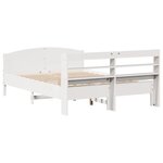 vidaXL Cadre de lit sans matelas blanc 120x190 cm bois de pin massif