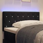 vidaXL Tête de lit LED avec des lumières à LED Noir 100 cm Polyester