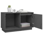 vidaXL Meuble TV Gris 74x35x44 cm Bois de pin massif