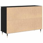 vidaXL Buffet Chêne noir 101.5 x 35 x 70 cm Bois d'ingénierie