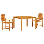 Ensemble de jardin 3 pièces en acacia massif