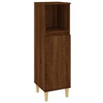 vidaXL Armoire de bain chêne marron 30x30x100 cm bois d'ingénierie