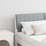 vidaXL Tête de lit capitonnée Gris clair 135 cm Pin massif